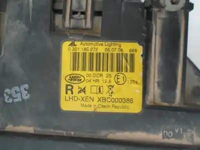 Автозапчасти б/у правая фара за land rover range rover (lm) 306d1 ссылки oem iam xbc001301  