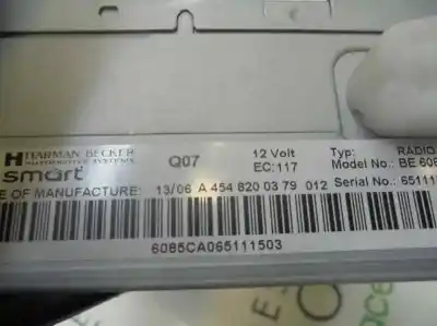 Автозапчасти б/у аудиосистема / радио cd за smart forfour 639939 ссылки oem iam a4548203579  