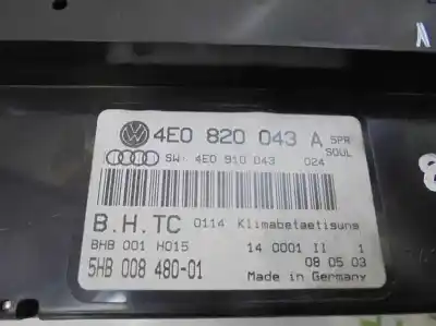 Автозапчастина б/у контроль опалення / кондиціонації для audi a8 (4e) ase посилання на oem iam 4e0820043g  