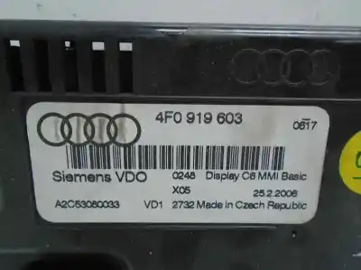 Автозапчастина б/у багатофункційний дисплей для audi a6 c6 (4f2) 2.0 tdi посилання на oem iam 4f0919603  