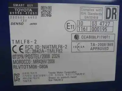 Автозапчастина б/у блок управління іммобілізатором для toyota prius (_w3_) 1.8 plug-in hybrid (zvw30) посилання на oem iam 8999047051  