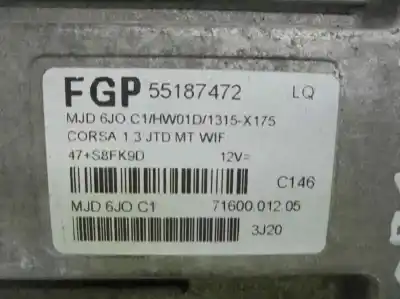 Автозапчасти б/у блок управления двигателем за opel corsa c (x01) 1.3 cdti (f08, f68) ссылки oem iam 93170169  