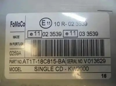 Автозапчастина б/у аудіо система / радіо cd для ford transit connect (tc7) d-r3pa посилання на oem iam 1803006  
