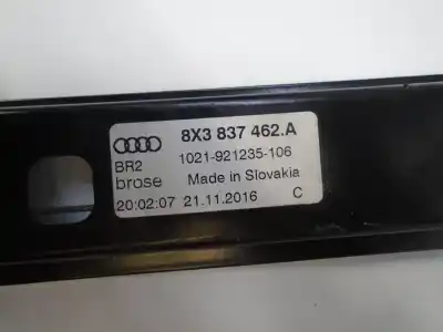 Second-hand car spare part passenger side right window regulator for audi a1 (8x1, 8xk) 1.4 tdi oem iam references 8x3837462a  