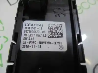 Pezzo di ricambio per auto di seconda mano interruttore alzacristalli anteriore sinistro per citroen c4 picasso/spacetourer bh01 riferimenti oem iam 96788264zd  
