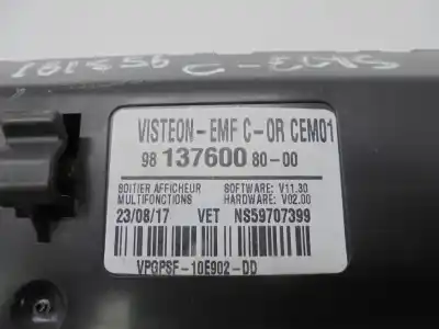 Автозапчастина б/у багатофункційний дисплей для citroen c-elysee (dd_) 1.2 vti 72 (ddhmy0) посилання на oem iam 9813760080  