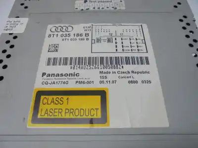 Second-hand car spare part audio system / radio cd for audi a5 (8t3) 2.7 tdi oem iam references 8t1057186bx  