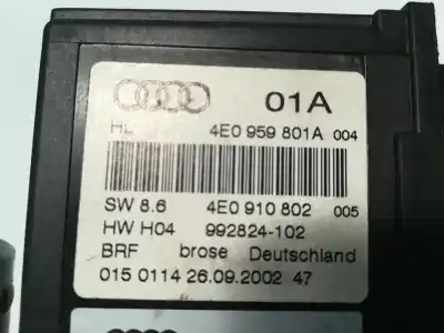 Автозапчастина б/у двиг скла задне ліво для audi a8 (4e) bfl посилання на oem iam 4e0959801a  