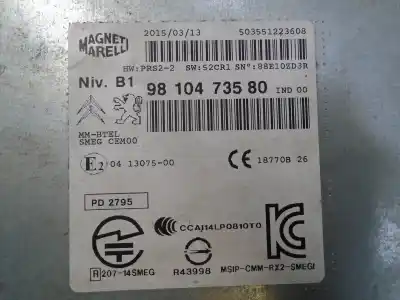 Second-hand car spare part audio system / radio cd for citroen c4 cactus 9h06 oem iam references 1613229080  