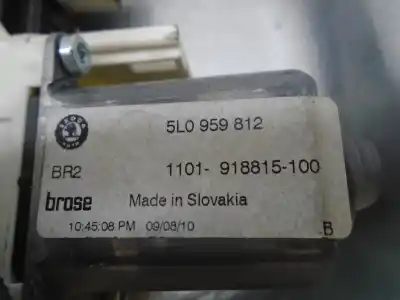 Автозапчастина б/у регулятор скла заднього правого для skoda yeti (5l) (2009) cfh посилання на oem iam 5l0839462a  