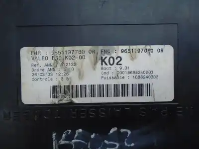 Автозапчасти б/у блок реле/предохранителей за peugeot 307 break / sw (s1) rhy(dw10td) ссылки oem iam a12122  