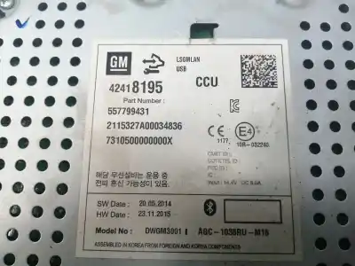 Pezzo di ricambio per auto di seconda mano impianto audio / radio cd per opel mokka b16dth/lvl riferimenti oem iam 94521424  
