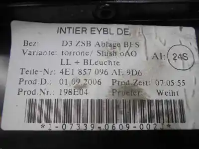 Peça sobressalente para automóvel em segunda mão porta luvas por audi a8 (4e) bvn referências oem iam 4e1858134d  