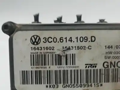 Автозапчастина б/у блок управління abs для volkswagen passat b6 variant (3c5) 2.0 tdi 16v посилання на oem iam 3c0614109k  