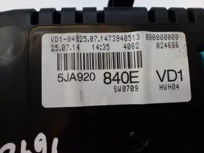 Piesă de schimb auto la mâna a doua ceas bord kilometraj pentru skoda rapid spaceback (nh) cayc referințe oem iam 5ja920840e  