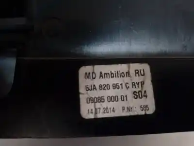 Piesă de schimb auto la mâna a doua avertizare pentru skoda rapid spaceback (nh) cayc referințe oem iam 5ja953507b  