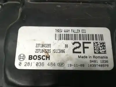 İkinci el araba yedek parçası ecu motor kontrol cihazi için dacia duster ii k9k872 oem iam referansları 237104328s 237104328s 0281036484