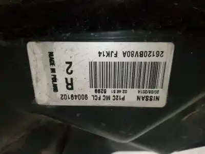 Second-hand car spare part right headlight for nissan juke (f15e) hra2ddt oem iam references 26120bv80a 90049102 26120bv80a