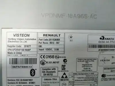 Автозапчастина б/у аудіо система / радіо cd для renault twingo iii h4b401 посилання на oem iam 281153690r  