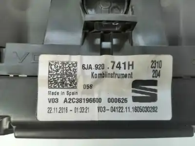 Автозапчастина б/у лічик километрів годинин для seat toledo iv (kg3) 1.6 tdi посилання на oem iam 6ja920741h  