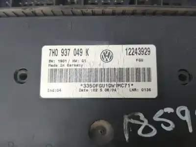 Second-hand car spare part comfort module for volkswagen t5 transporter bus (7h) axb oem iam references 7h0937049ae 7h0937049k 12243929 