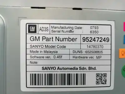 Piesă de schimb auto la mâna a doua ecran display multifuncțional displei pentru opel mokka a17dts referințe oem iam 95247249  