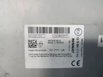 Second-hand car spare part audio system / radio cd for renault zoe 5amb4 oem iam references 281152222r  