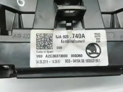 Pezzo di ricambio per auto di seconda mano contatore di chilometri per skoda rapid spaceback (nh) cjzc riferimenti oem iam 5ja920740a  