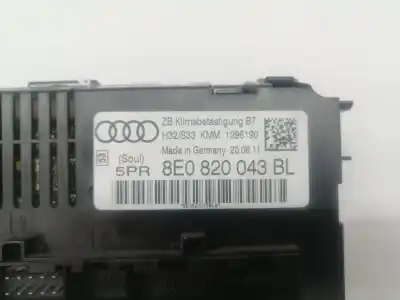 Peça sobressalente para automóvel em segunda mão comando de sofagem (chauffage / ar condicionado)  por seat exeo (3r2) 1.8 tsi referências oem iam 8e0820043bl  