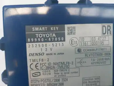 Автозапчастина б/у електронний модуль для toyota prius (_w3_) 1.8 plug-in hybrid (zvw30) посилання на oem iam 8999047051  