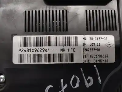 Second-hand car spare part speedometer for renault kadjar k9kf647 oem iam references 248109629r  