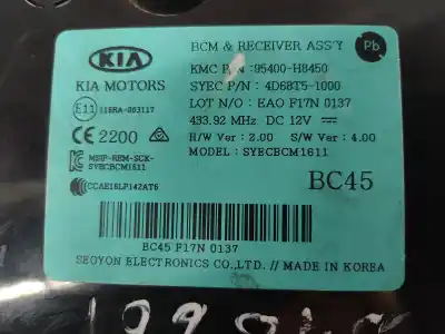 Автозапчасти б/у электронный модуль за kia stonic (yb) 1.6 crdi ссылки oem iam 95400h8450  