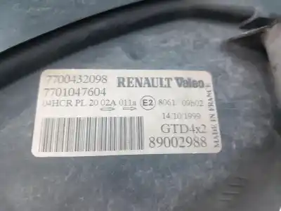 Автозапчасти б/у левая фара за renault scénic i monospace (ja0/1_, fa0_) 1.4 16v (ja0d, ja1h, ja0w, ja10) ссылки oem iam 260600499r  