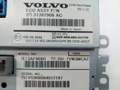 Peça sobressalente para automóvel em segunda mão display gps / multimídia por volvo v40 d4204t8 referências oem iam 36011464  