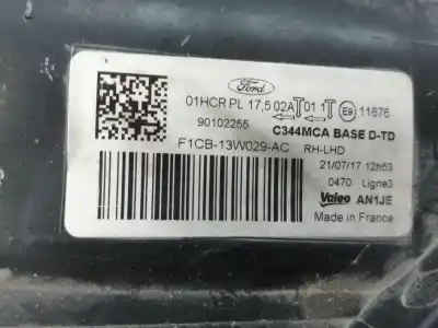 Second-hand car spare part right headlight for ford c-max ii (dxa/cb7, dxa/ceu) 1.5 tdci oem iam references 2011247  
