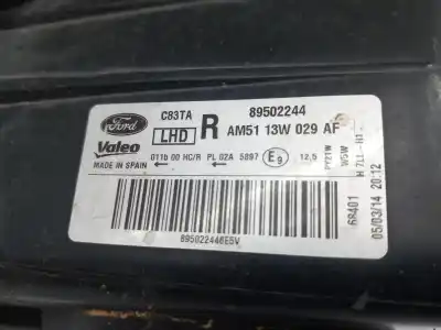 Second-hand car spare part right headlight for ford c-max ii (dxa/cb7, dxa/ceu) 1.0 ecoboost oem iam references 1787127  