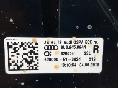 Автозапчасти б/у правый задний фонарь за audi q3 (8ub, 8ug) 2.0 tdi ссылки oem iam 8u0945094n   Автозапчасти б/у правый задний фонарь за audi q3 (8ub, 8ug) 2.0 tdi ссылки oem iam 8u0945094n