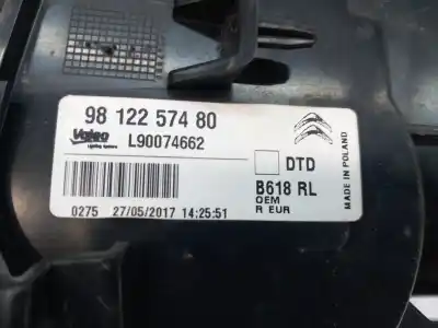 Second-hand car spare part right tailgate light for citroen c3 bh02 oem iam references 9812257480  