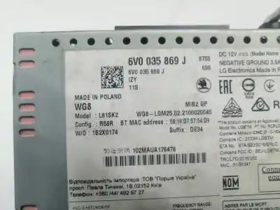 Автозапчасти б/у аудиосистема / радио cd за skoda scala (nw) dkla ссылки oem iam 654035871a  
