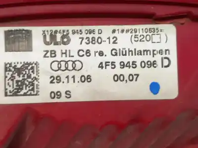 Second-hand car spare part right tailgate light for audi a6 c6 (4f2) 2.0 tdi oem iam references 4f5945096l  