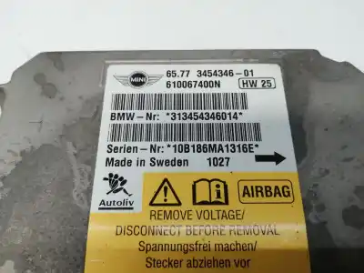 Peça sobressalente para automóvel em segunda mão centralina de airbag por mini mini (r56) one d referências oem iam    Peça sobressalente para automóvel em segunda mão centralina de airbag por mini mini (r56) one d referências oem iam