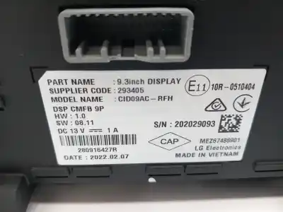 Автозапчасти б/у многофункциональный дисплей за renault arkana (eu version) h5h490 ссылки oem iam   