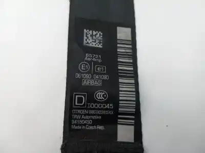 Peça sobressalente para automóvel em segunda mão cinto de segurança dianteiro direito por citroen c3 8h01 referências oem iam 98030365xx  