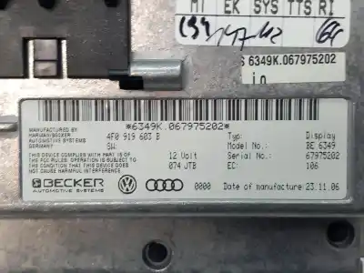 Piesă de schimb auto la mâna a doua ecran display multifuncțional displei pentru audi q7 (4l) bug referințe oem iam 8t0919603c  