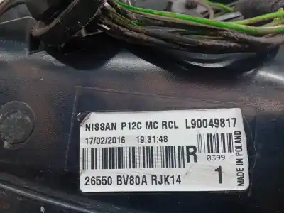 Piesă de schimb auto la mâna a doua lampã spate dreapta pentru nissan juke (f15e) k9k referințe oem iam 26550bv80a  