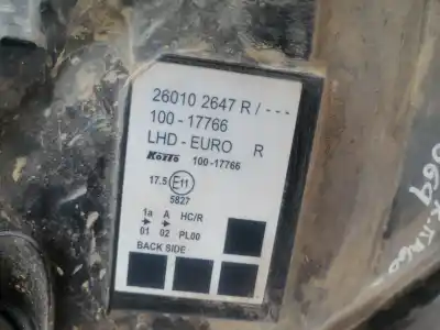 Автозапчасти б/у правая фара за renault kangoo ii (f/kw0) k9k628 ссылки oem iam 260109958r  