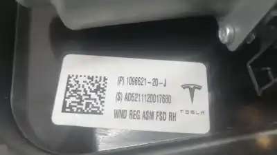 Second-hand car spare part passenger side right window regulator for tesla model 3 3d3 oem iam references 109662198l  
