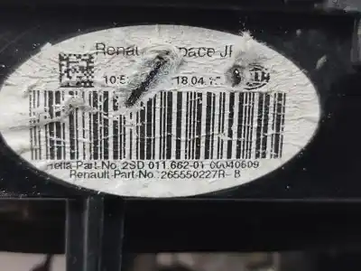 Автозапчасти б/у внутренний левый задний фонарь за renault espace v r9m452 ссылки oem iam   