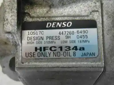Pezzo di ricambio per auto di seconda mano compressore aria condizionata per mitsubishi montero (v80/v90) 3.2 di-d intense riferimenti oem iam 4472606490  