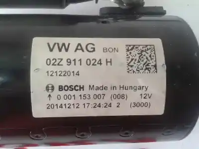 Second-hand car spare part starter motor for volkswagen caddy ka/kb (2c) 1.6 tdi oem iam references 02z911024h caja 2 